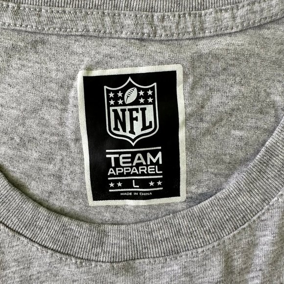 NWT Men's NFL Team Apparel Houston Texans US Size LARGE Gray Short Sleeve Shirt - Picture 3 of 6